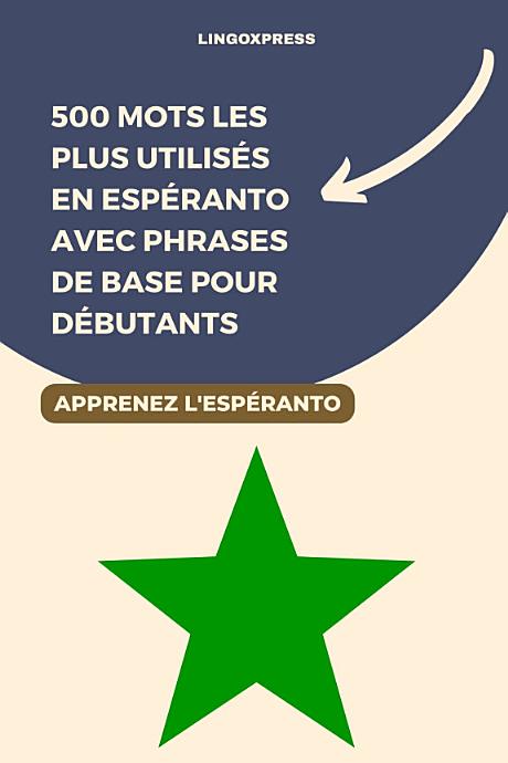 500 Mots les Plus Utilisés en Espéranto avec Phrases de Base pour Débutants