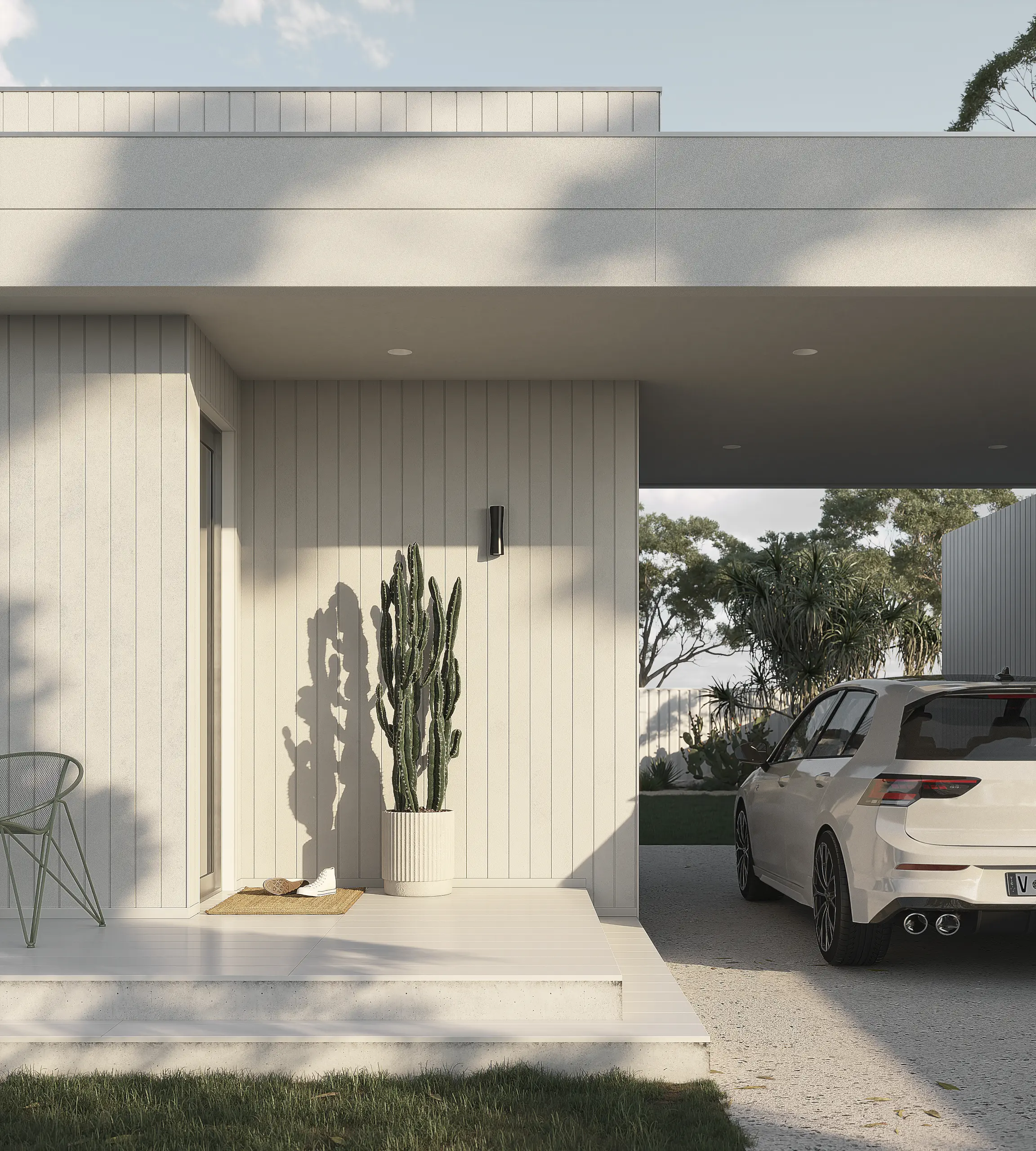 Mid Century Modern Home Using James Hardie Products