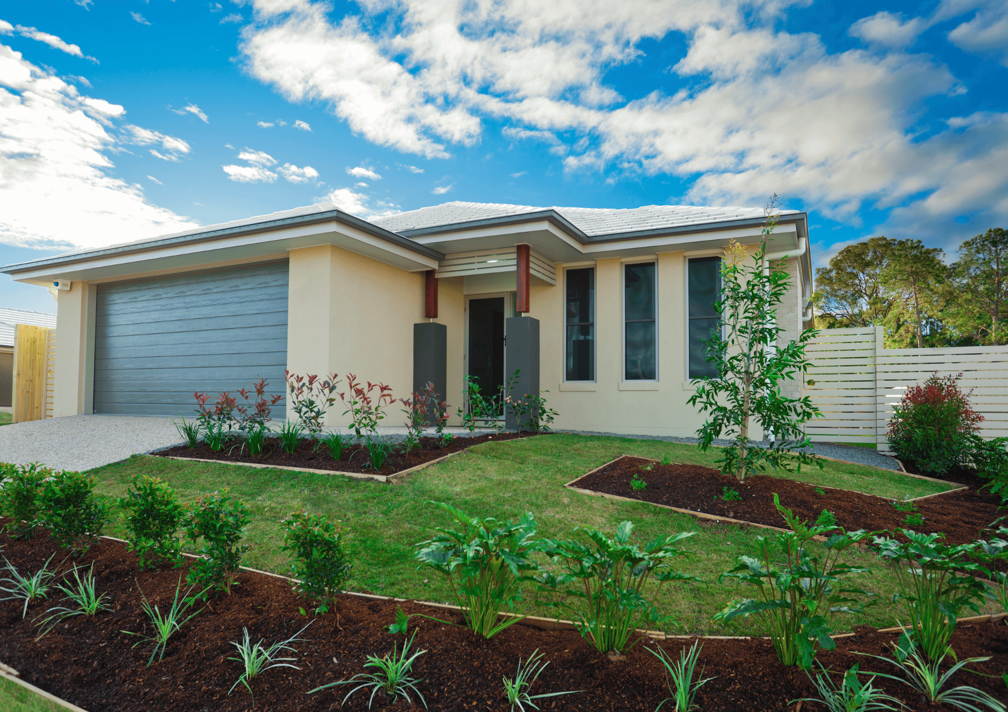 Australian home with lovely green garden