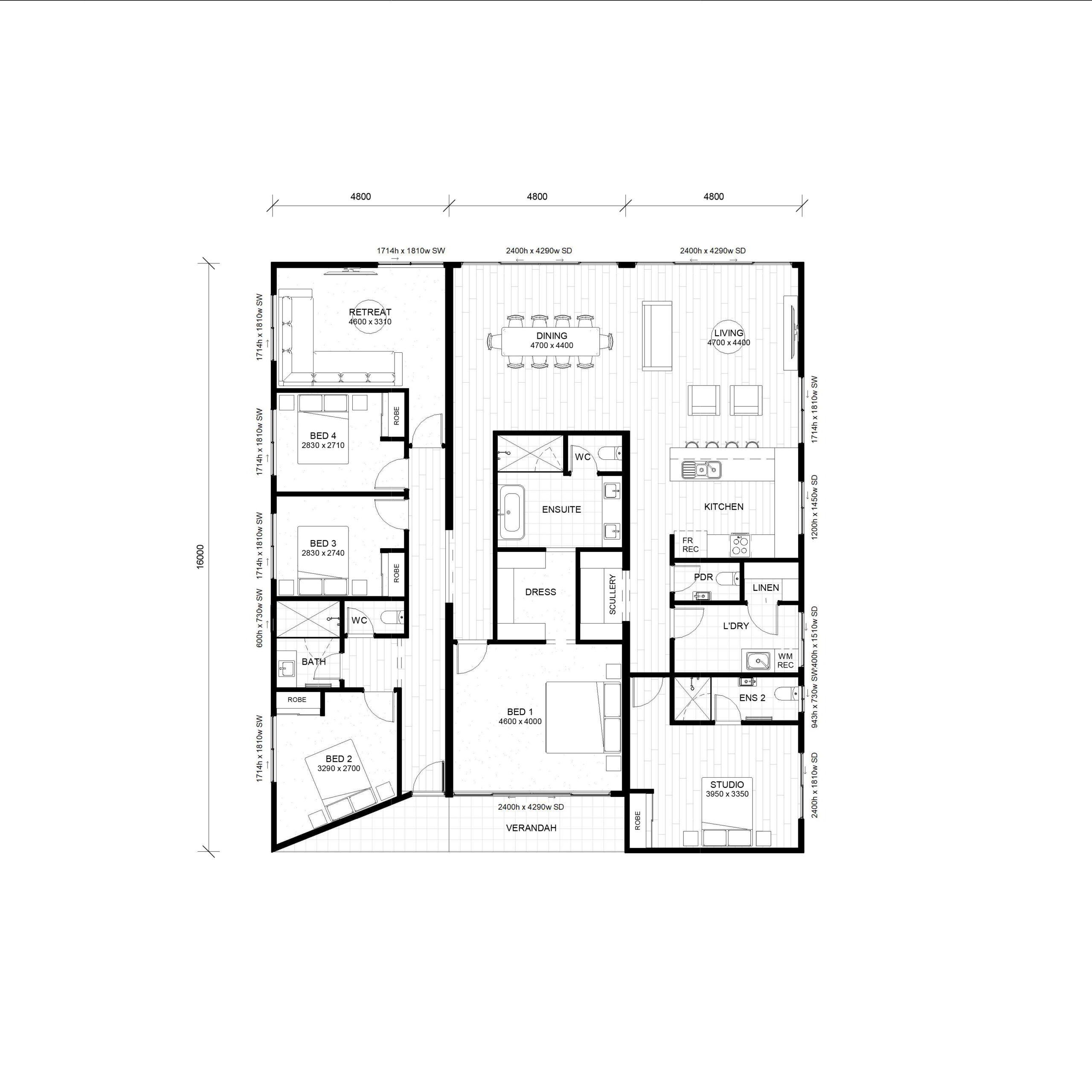 The Amara Modular Home Design Floor Plan