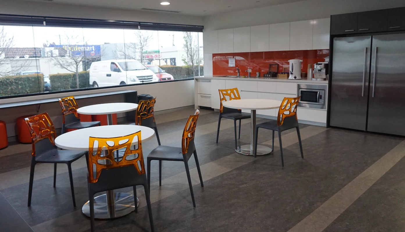 A breakout room and cafe area at the Surf Life Saving WA building