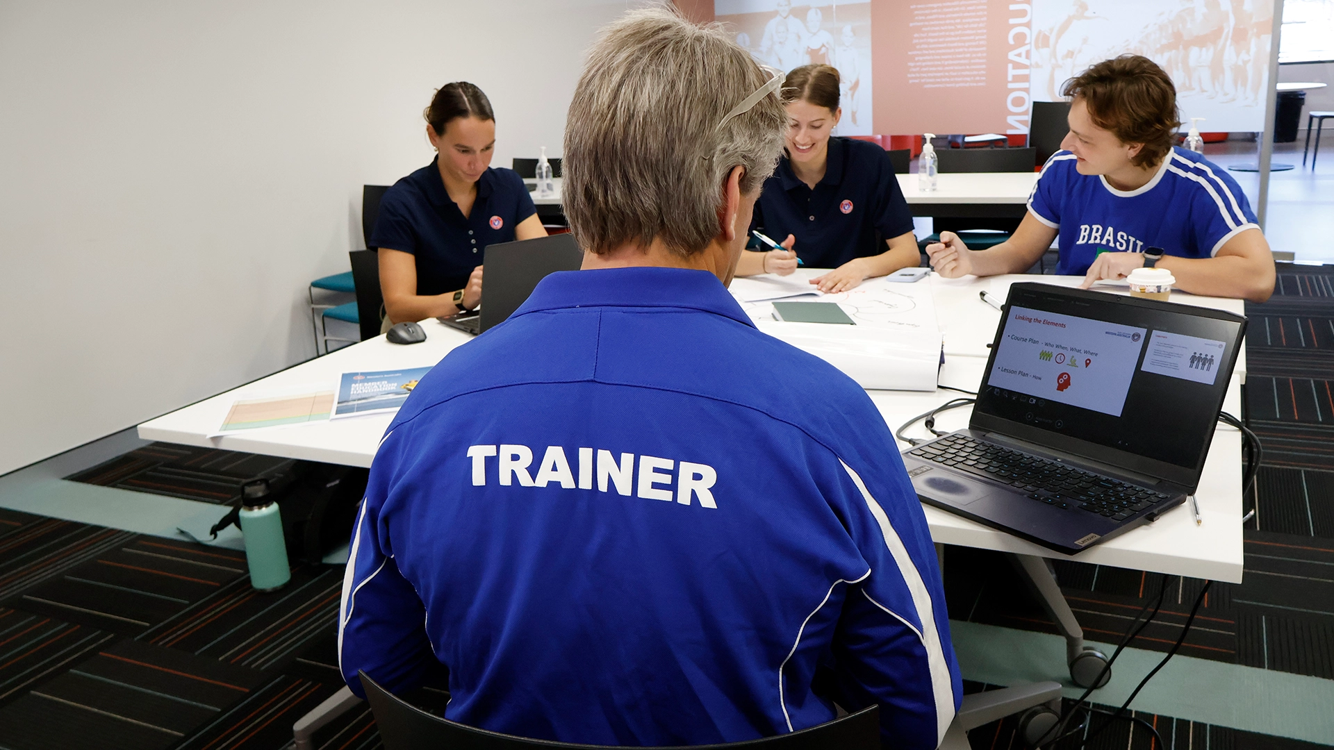 A Surf Life Saving WA trainer running a classroom session