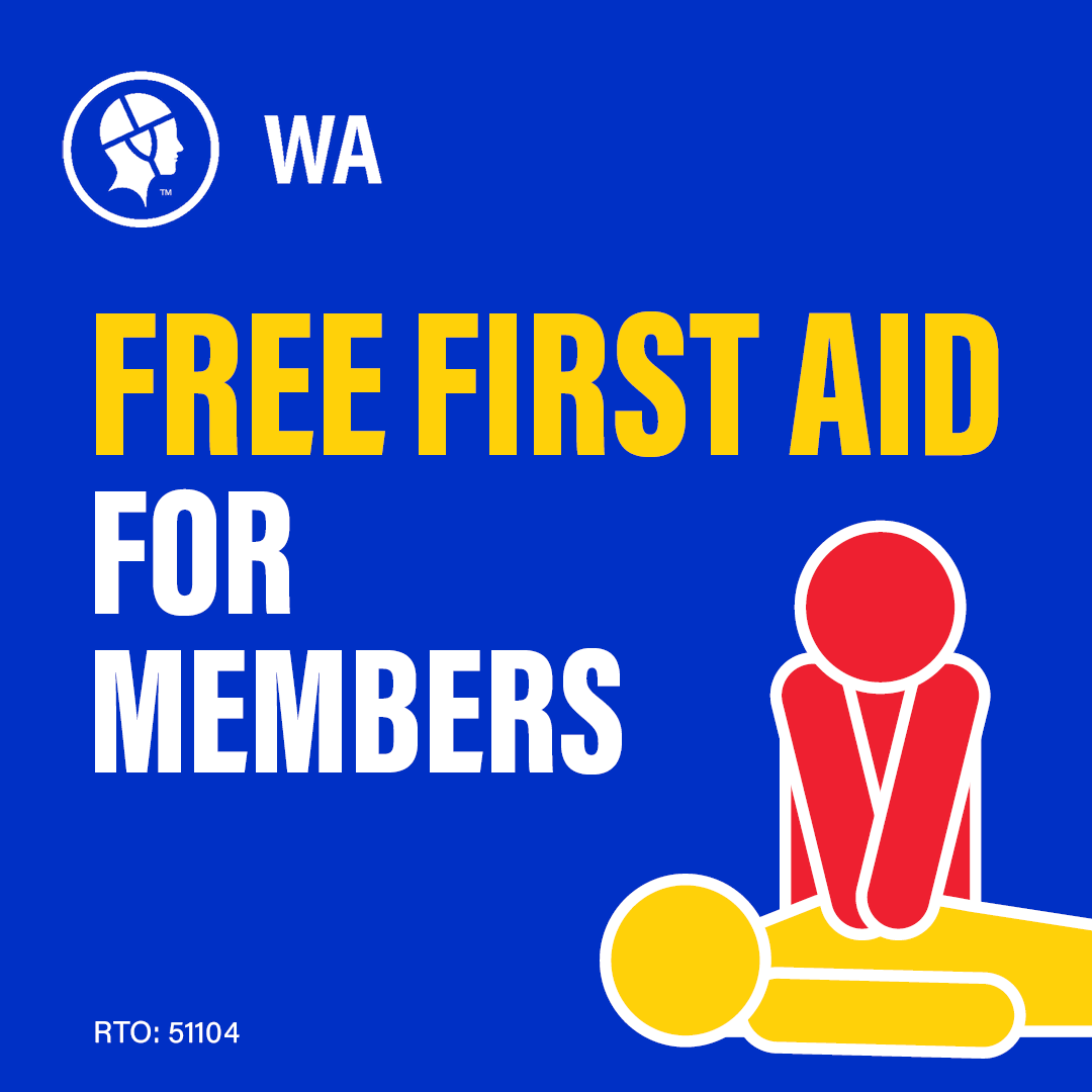 Free first aid for members promotional graphic