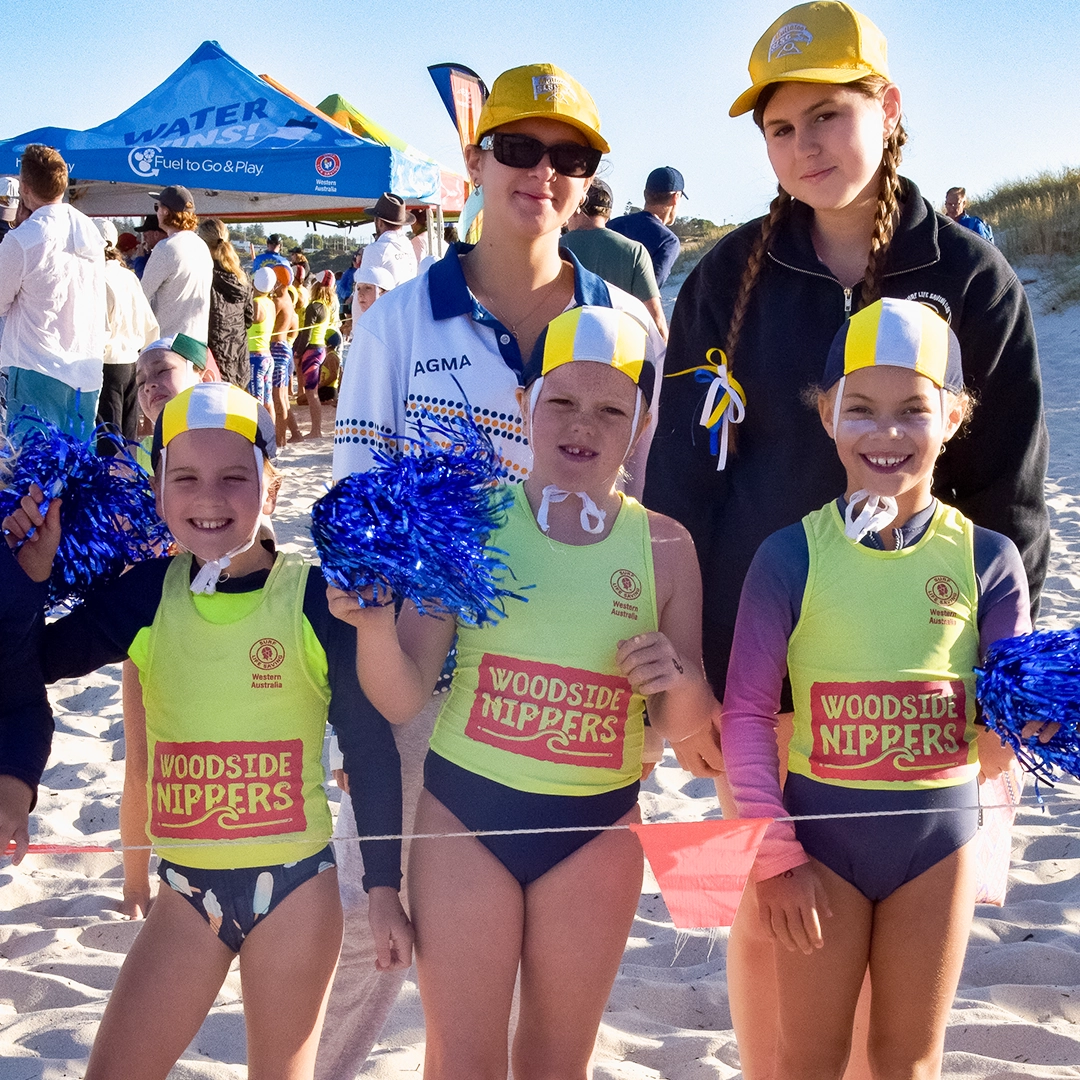 Young Woodside Nippers cheering at a carnival