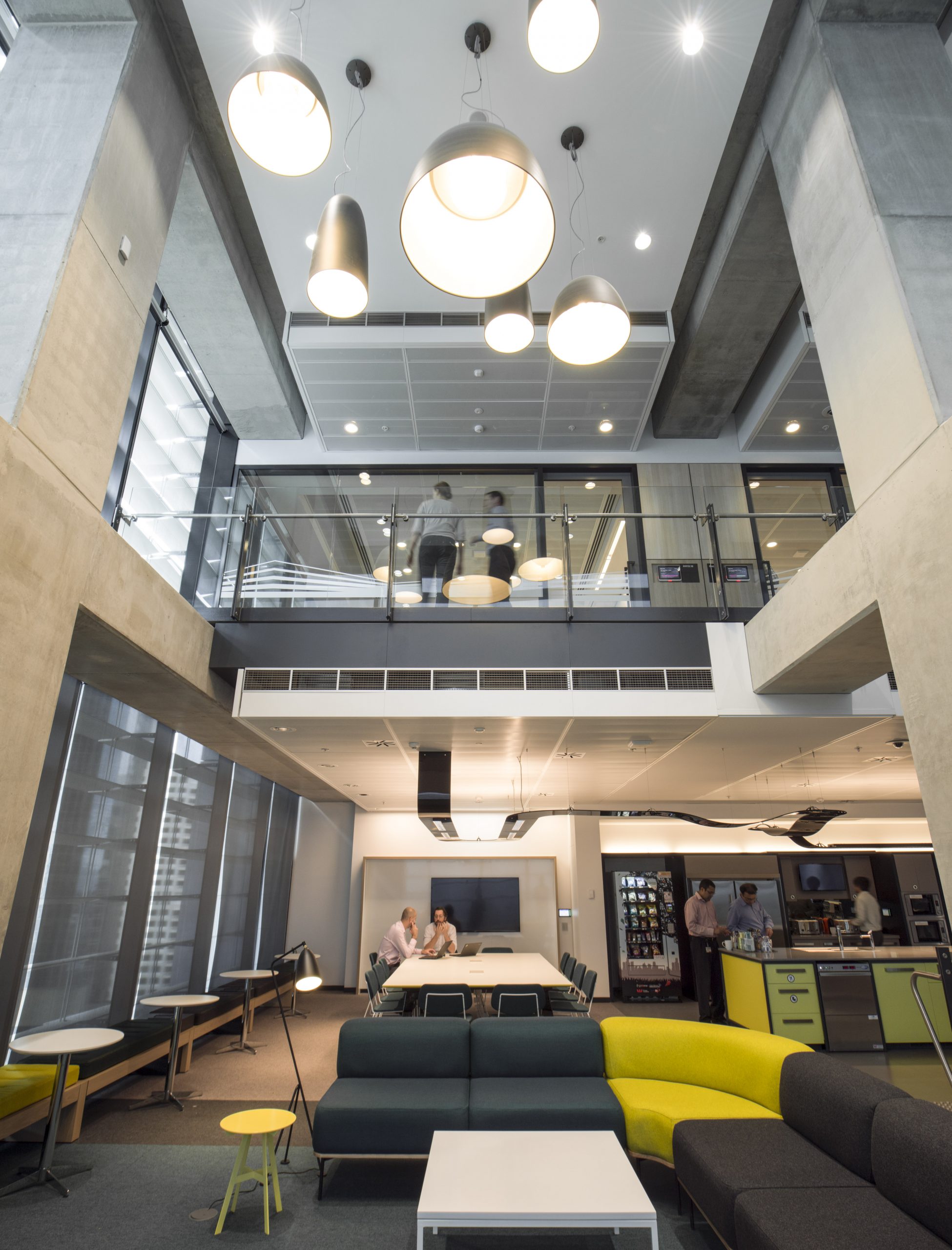 SAS 330 metal pan ceiling system - Westpac fit-out Barangaroo - commercial interior design