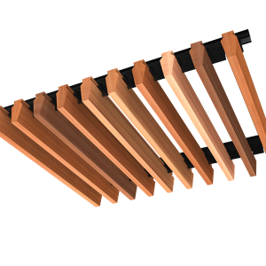 Austratus Timber Baffle V Fin profile 60x30x30 western cedar clear