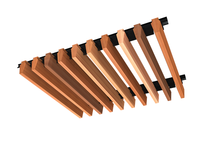 Austratus Timber Baffle V Fin profile 60x30x30 western cedar clear