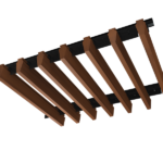 Austratus Timber Baffle V Fin profile 60x30x60 western cedar pecan