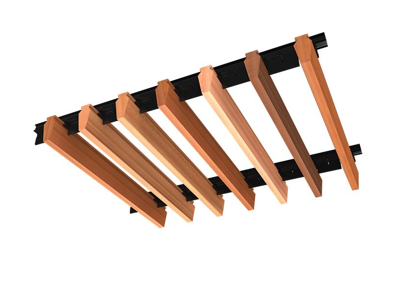 Austratus Timber Baffle V Fin profile 60x30x60 western cedar clear