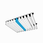 linear timber ceiling 3D render