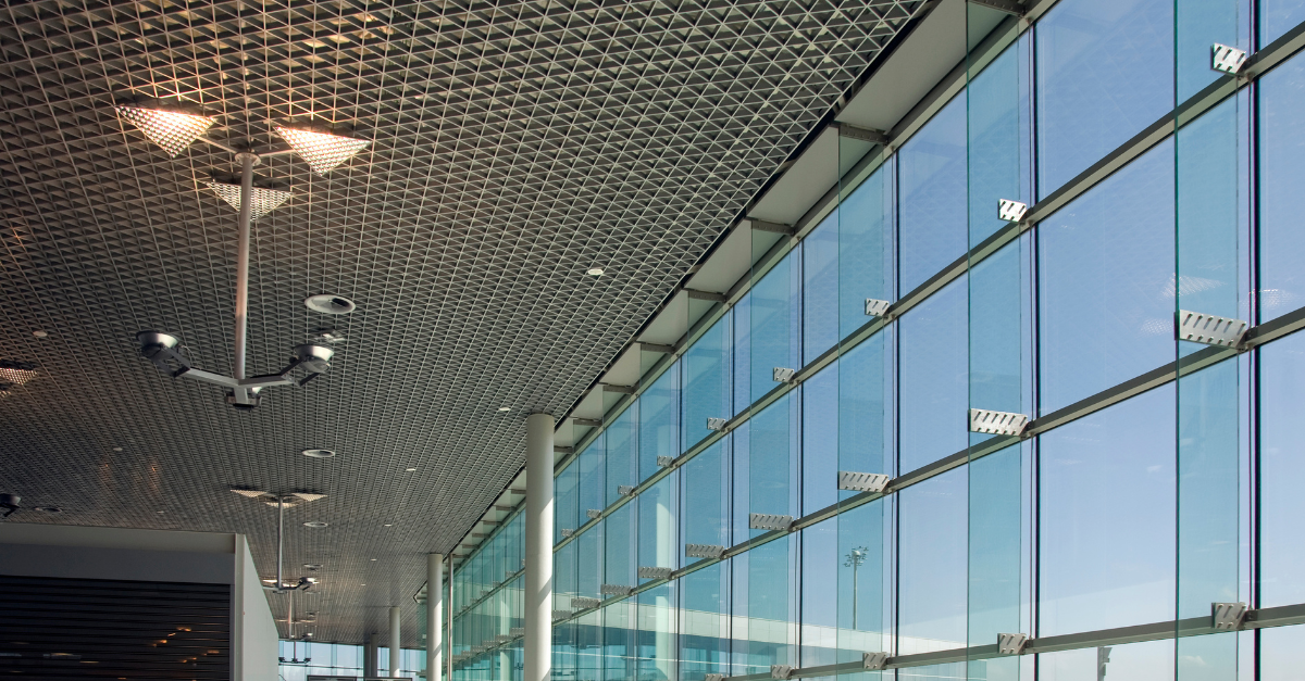 SAS 800 Open Cell Ceiling in Airport