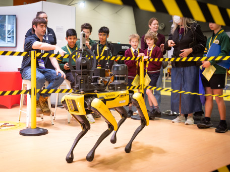 Woodeside robot at the Resources Technology Showcase at PCEC