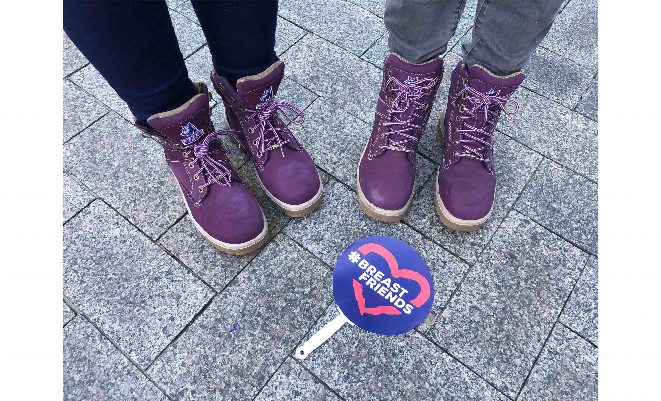 steel blue women's boots purple