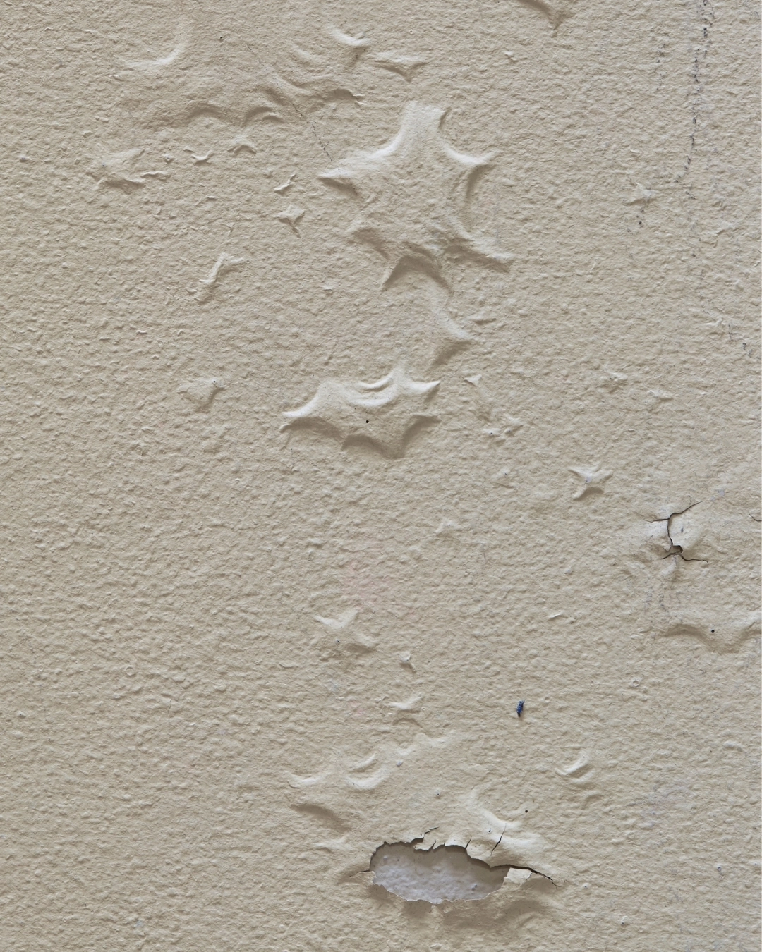 Peeling, bubbling or flaking paint near wet areas