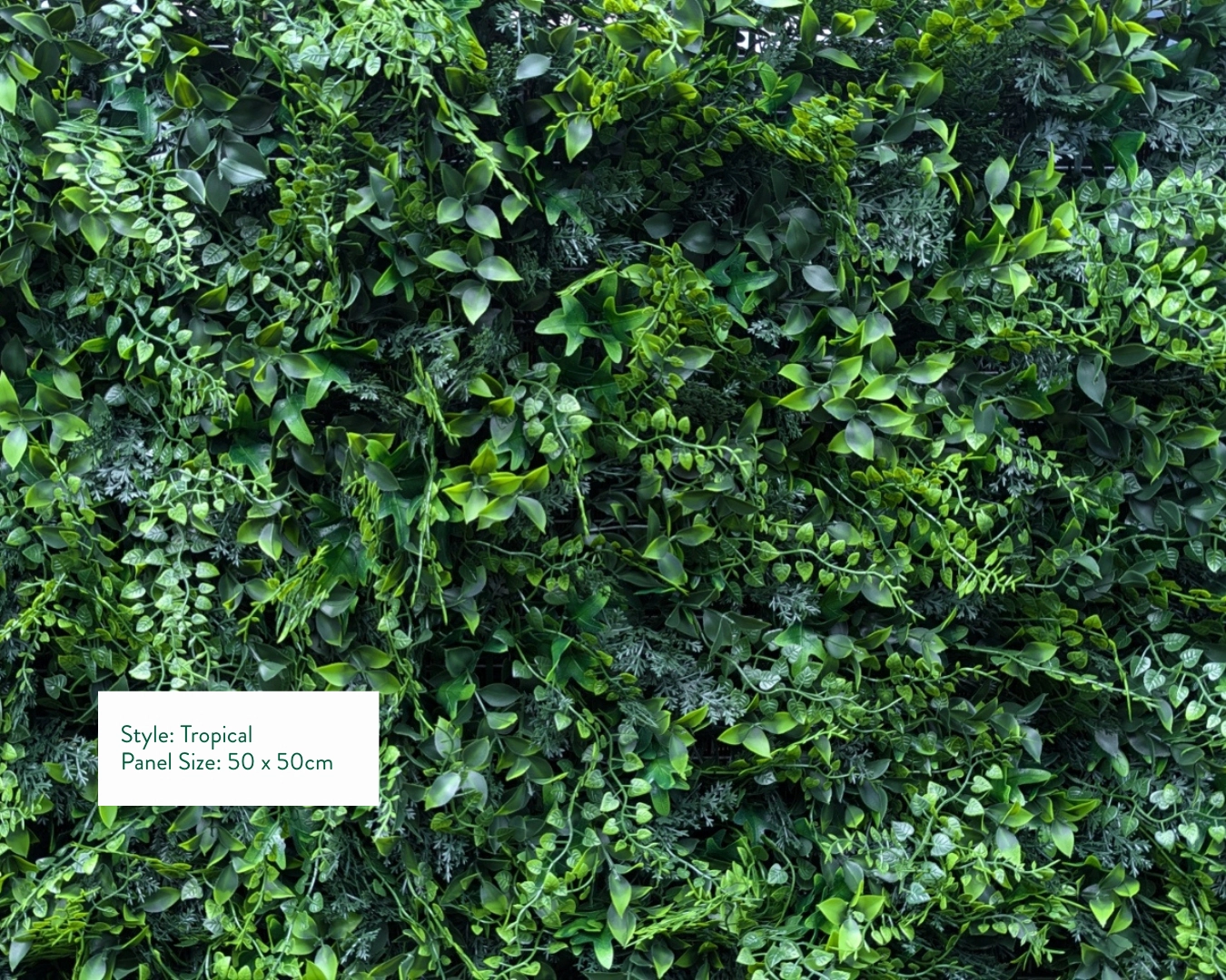 Tropical artificial green wall style