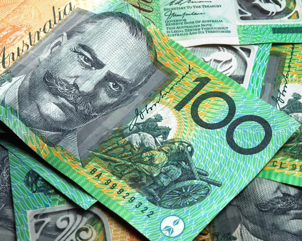 Multiple Australian one hundred dollar notes