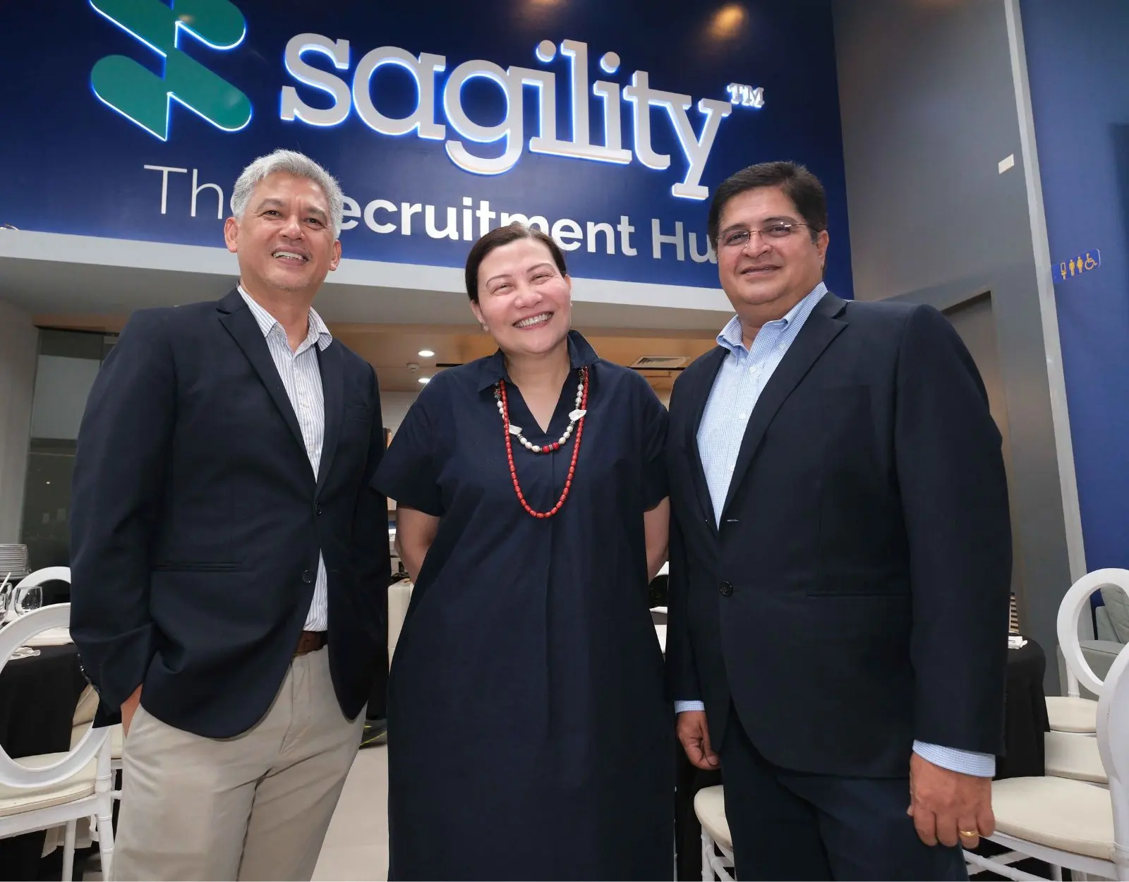 Rowell del Fierro, Country Manager of Paywatch Philippines; Atty. Jamea Garcia, Senior Vice President for Human Resources of Sagility Philippines; and Sandeep Mulajkar, Managing Director of Paywatch Philippines