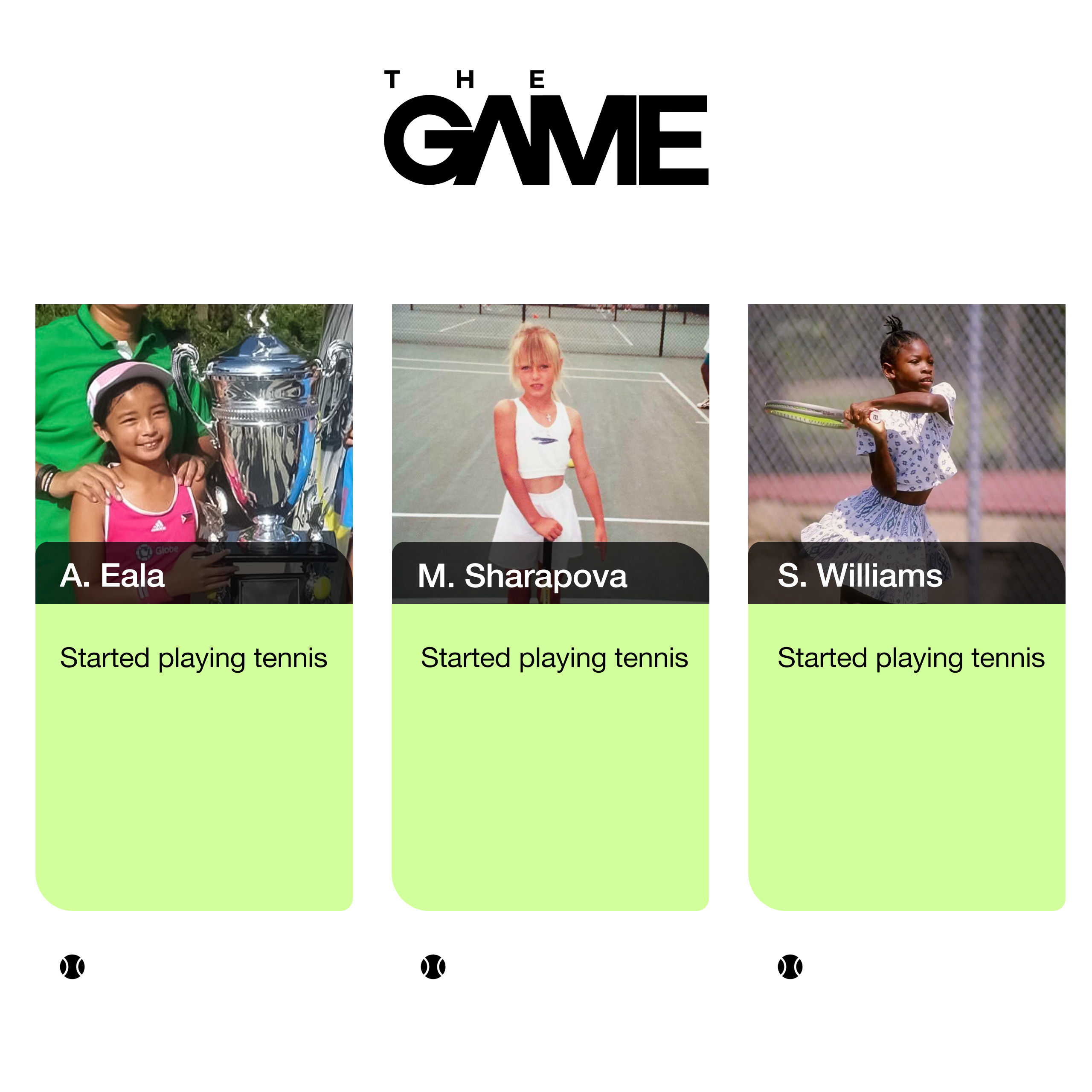 Alex Eala started playing tennis at the age of 4, the same age both Sharapova and Williams began. 