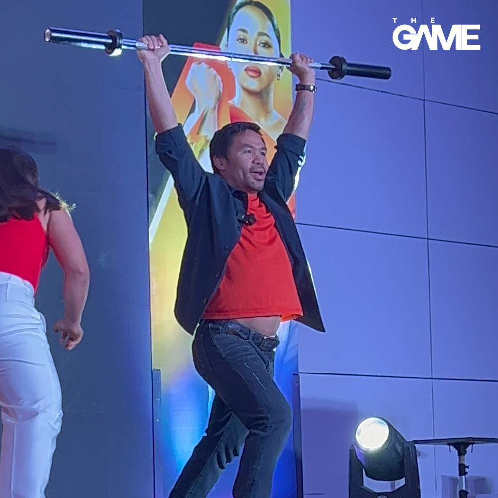 Filipino athletes Manny Pacquiao and Hidilyn Diaz faced one another in Alaxan's Showdown of the Year