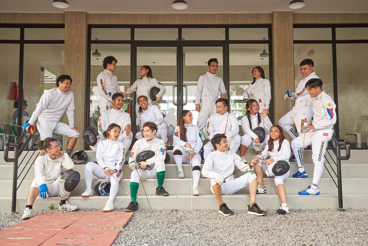 Juliana Gomez together with the UP Fencing Team for The GAME Halftime April 2023. 