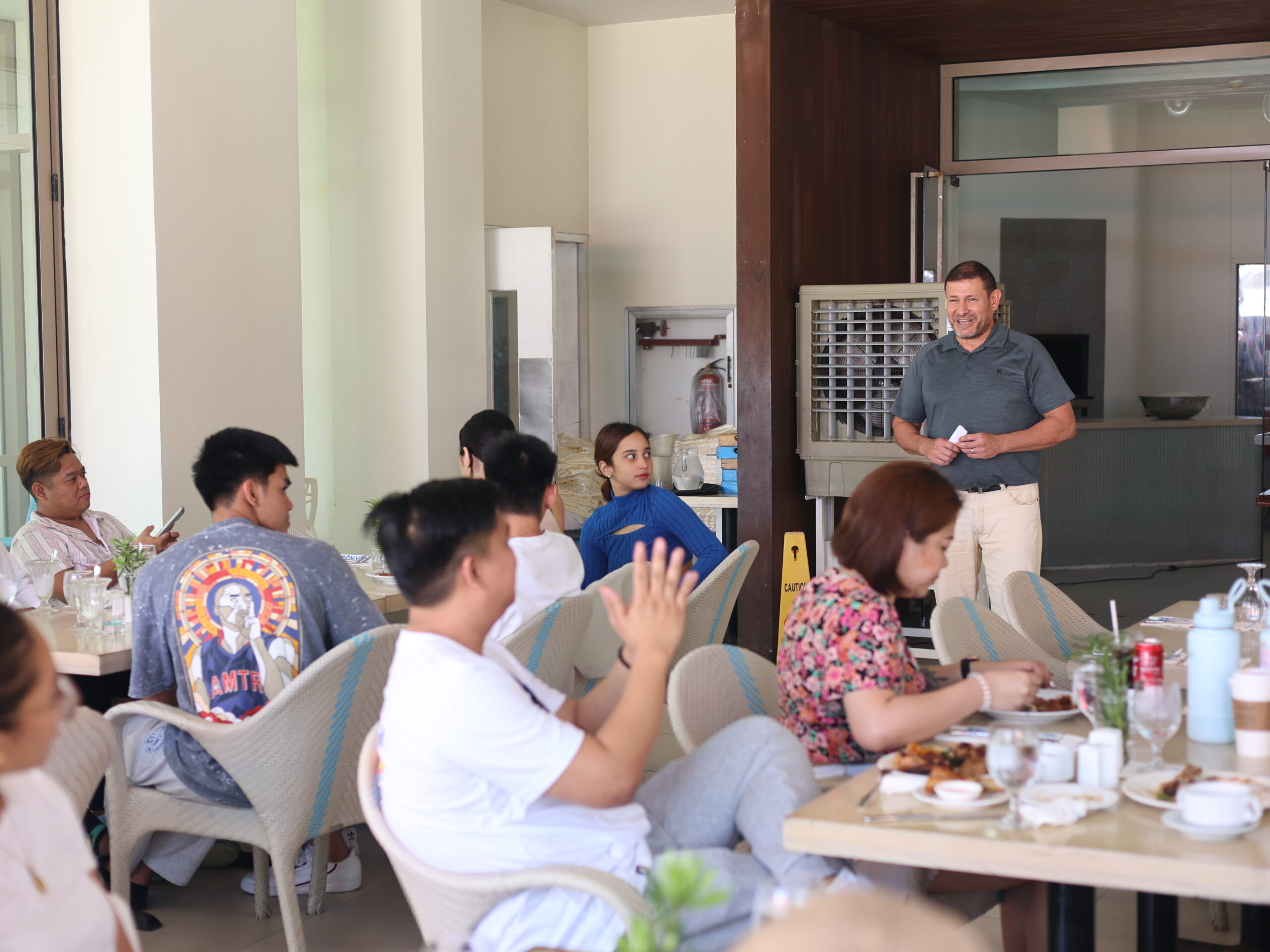 Costa Pacifica General Manager Christopher Orta personally welcomes guests of #TheGAMESummer to their deluxe resort.
