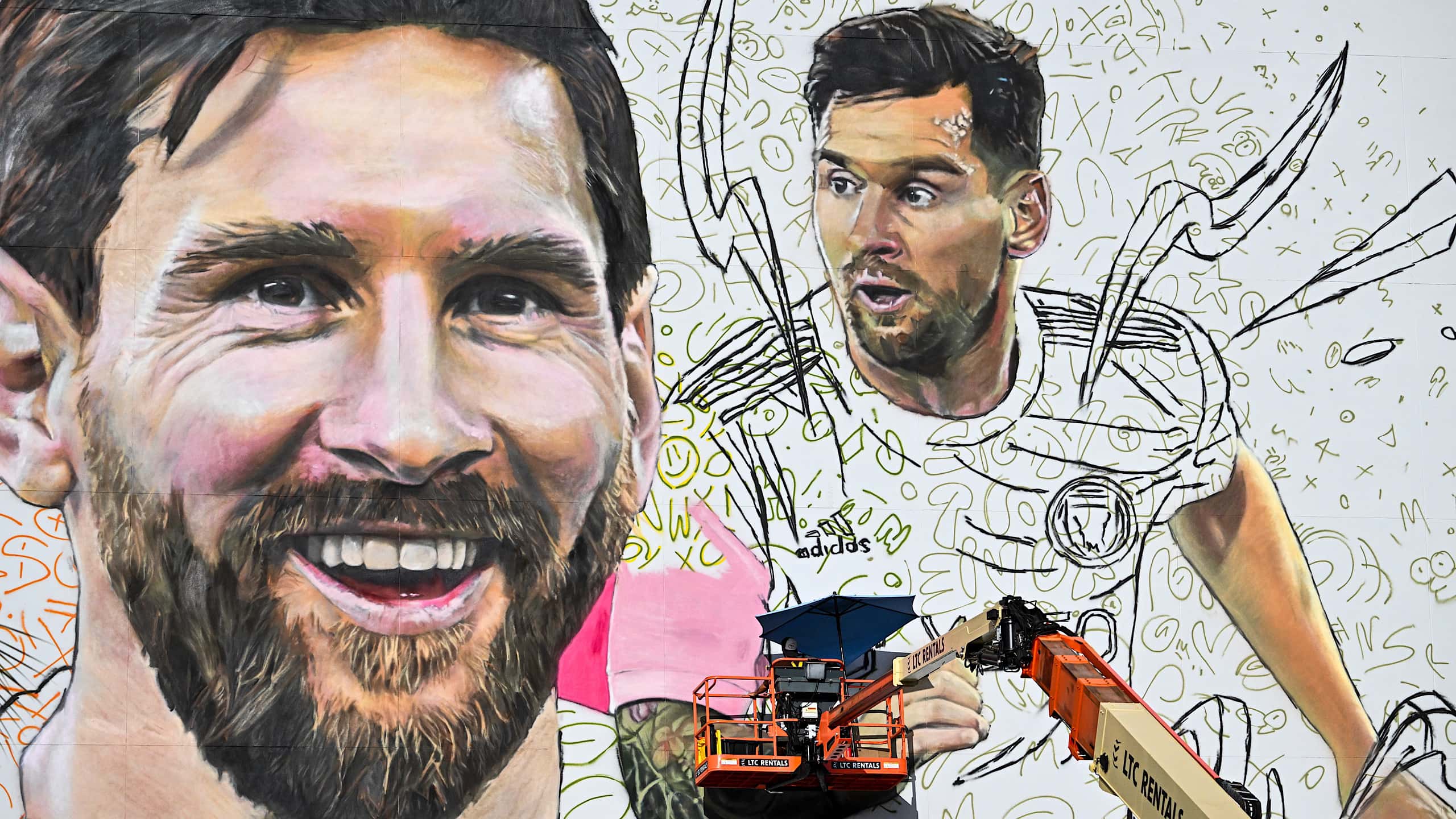 Lionel Messi mural in Miami