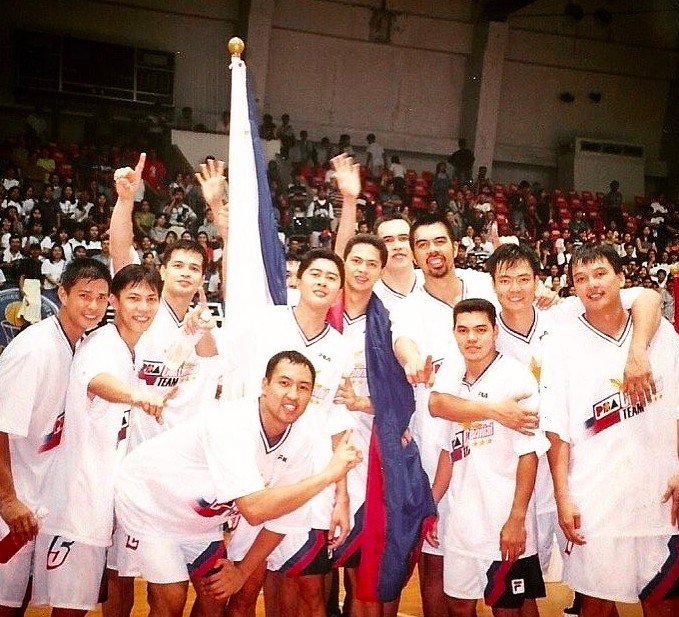 The Philippines' men's basketball team competing in the 1998 Asian Games
