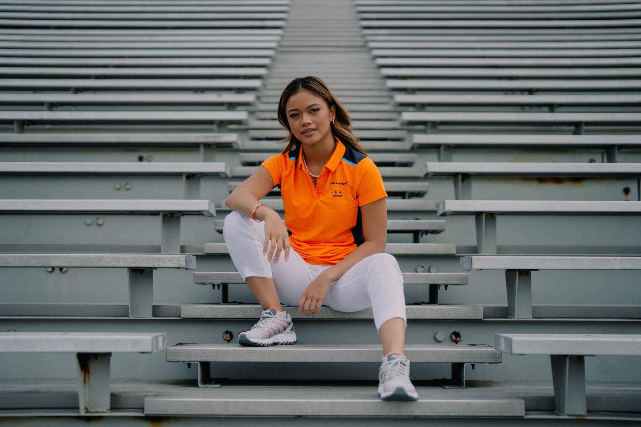 Bianca Bustamante for McLaren as the first female driver in the team's Driver Development Program