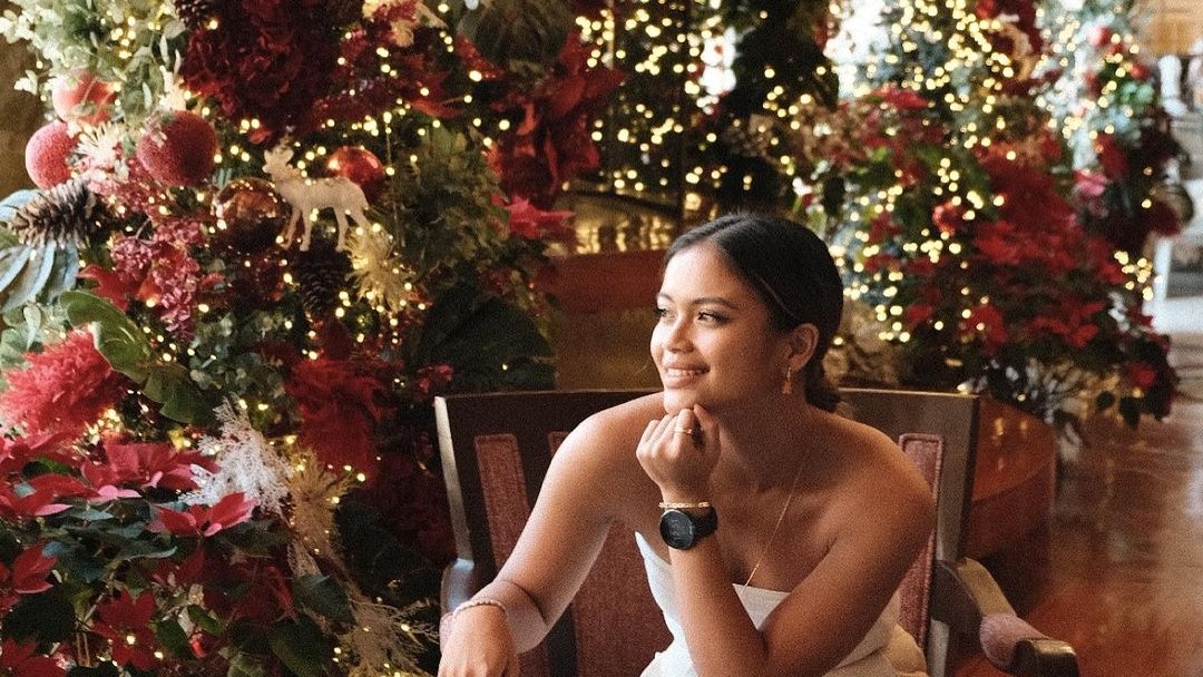 Filipino athlete Bianca Bustamante in the Philippines for the 2023 holidays