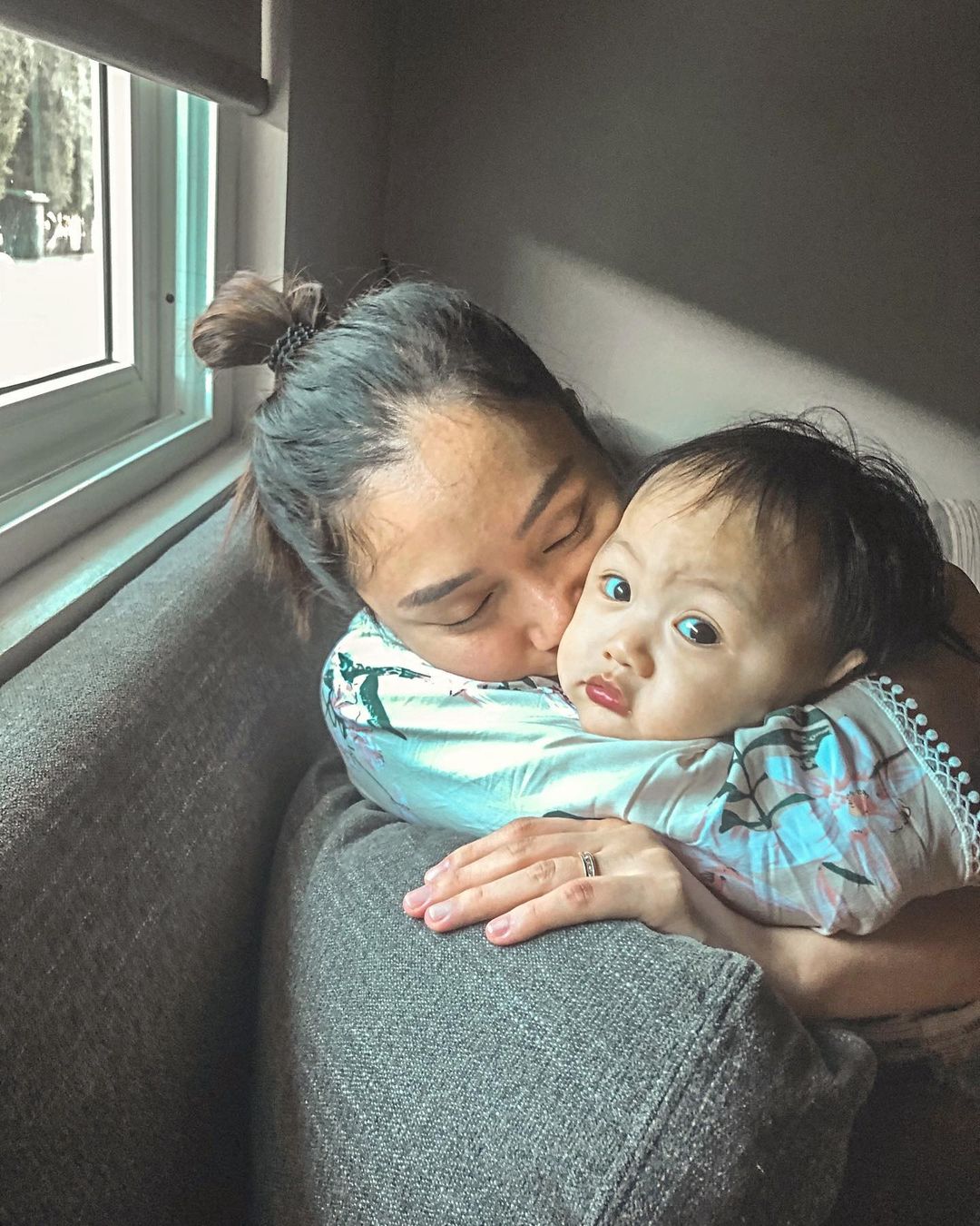 Cha Cruz Behag with her son, Solito Behag