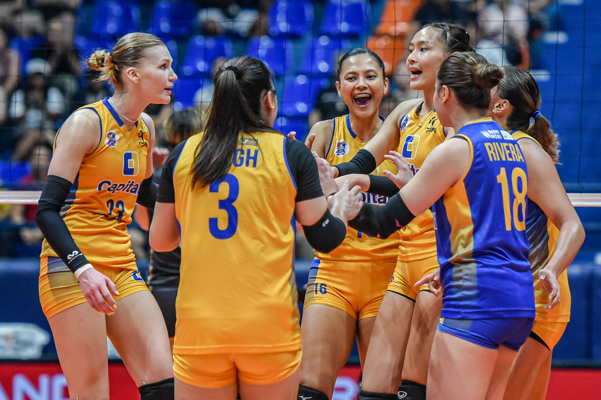 cA team photo of Capital1, including Marina Tushova [rightmost]