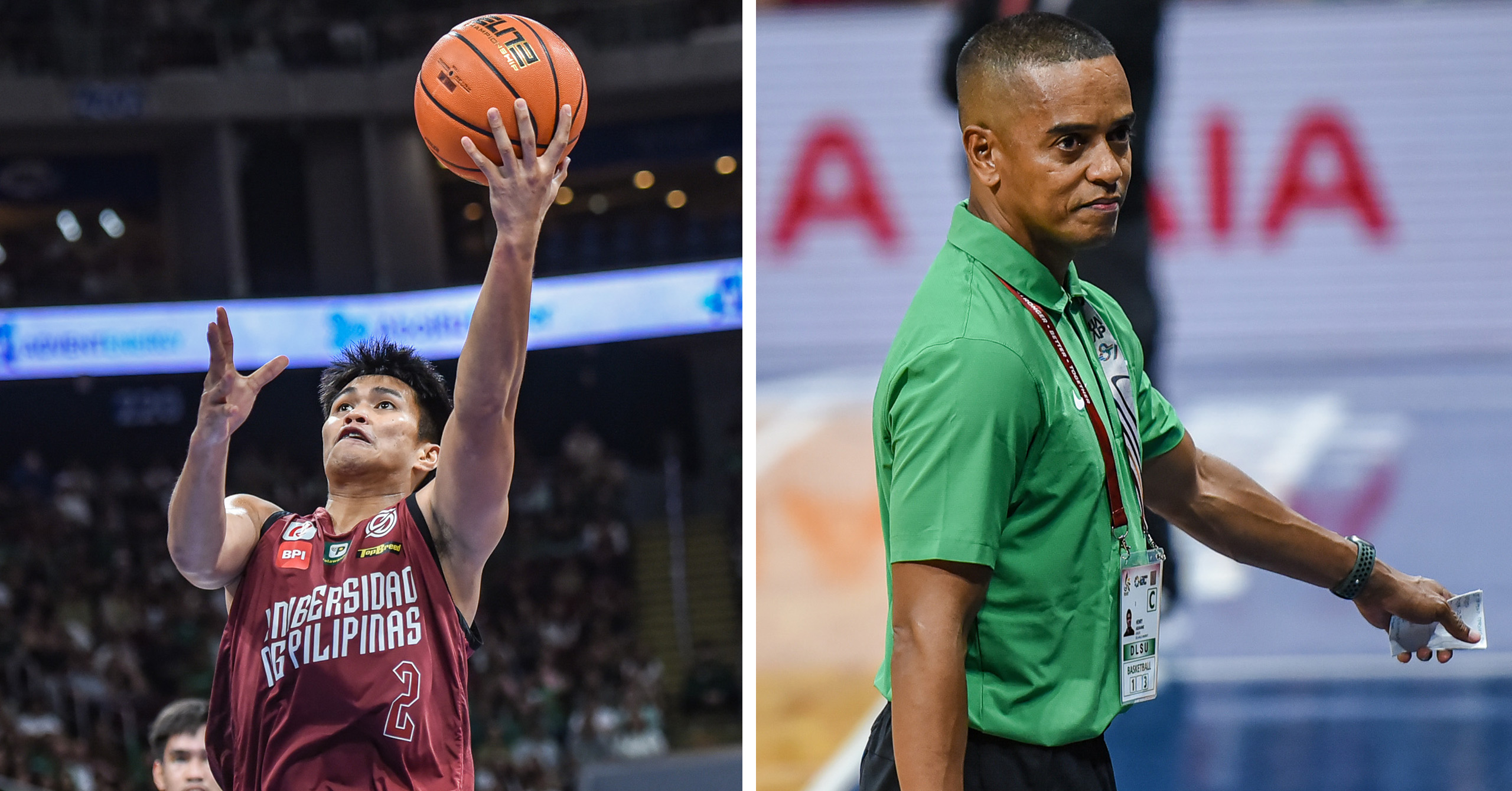 UAAP Season 87 basketball: Coach Topex Robinson and Reyland Torres, spitgate