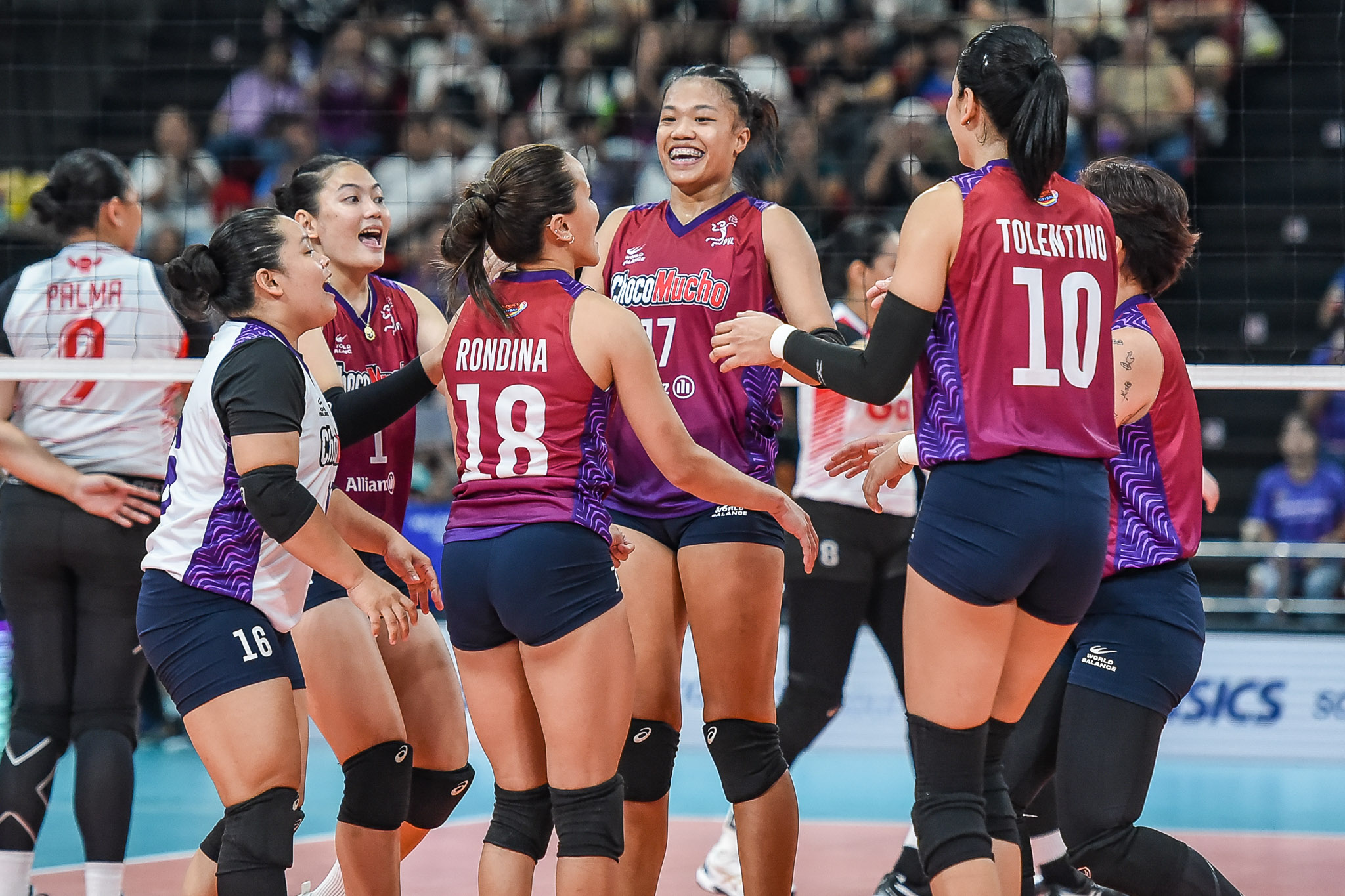 Kat Tolentino and the Choco Mucho Flying Titans during their 2024-2025 All-Filipino Conference season opener.