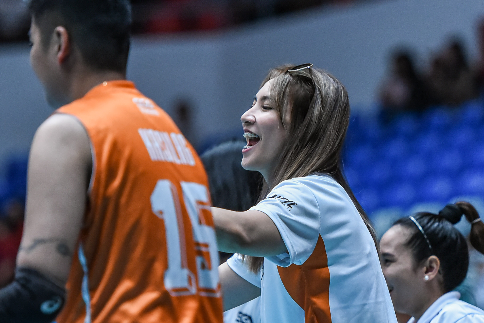 Rachel Anne Daquis on the Farm Fresh bench during the 2024-25 All-Filipino Conference