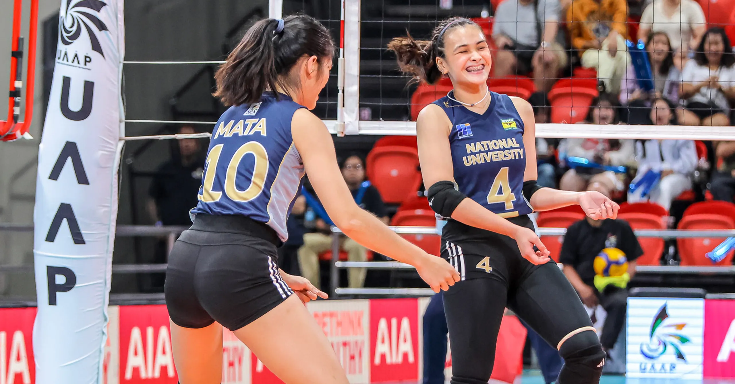 A shot of NU team captain Bella Belen