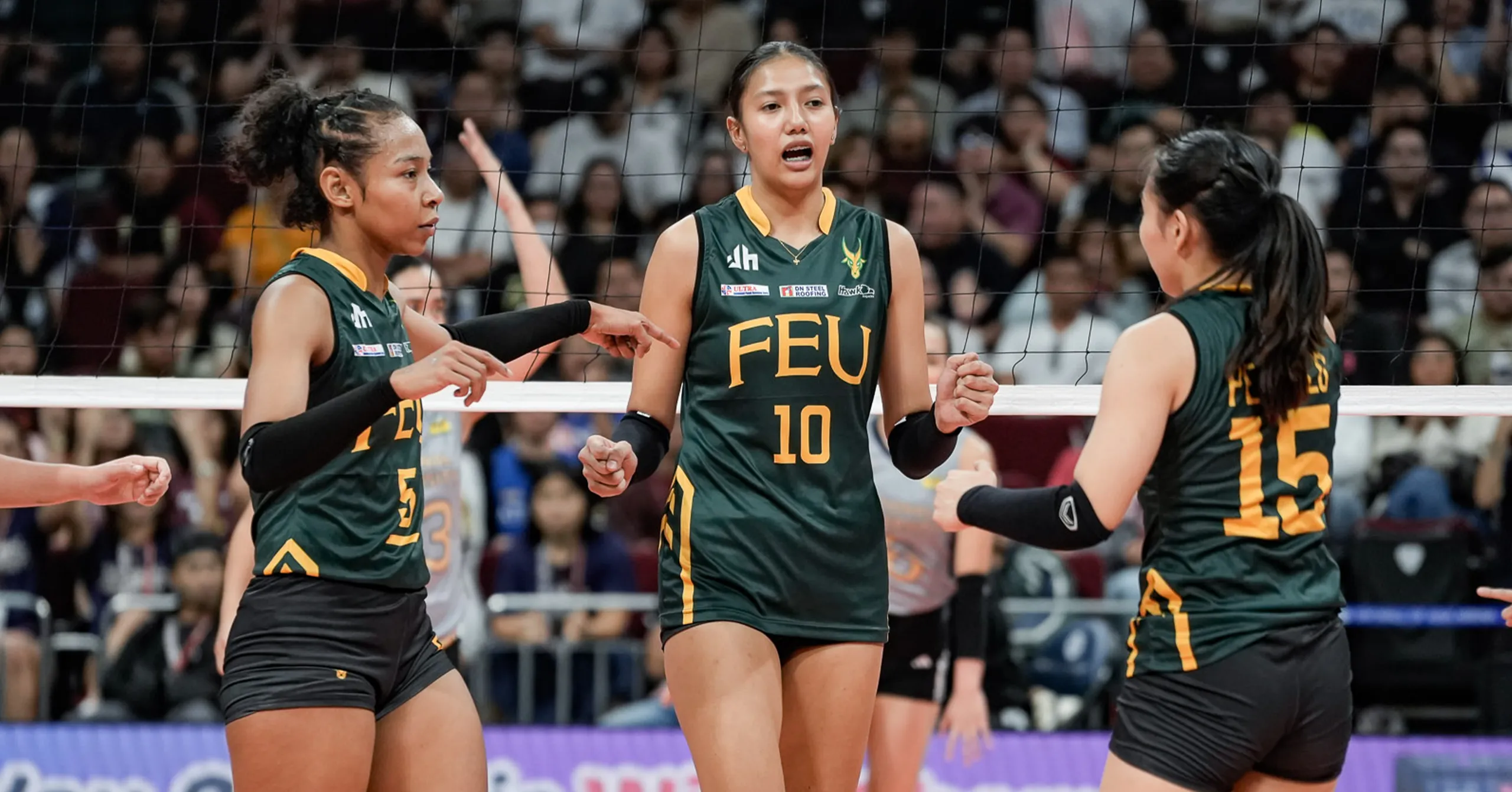 A shot of FEU rookie Clarisse Loresco