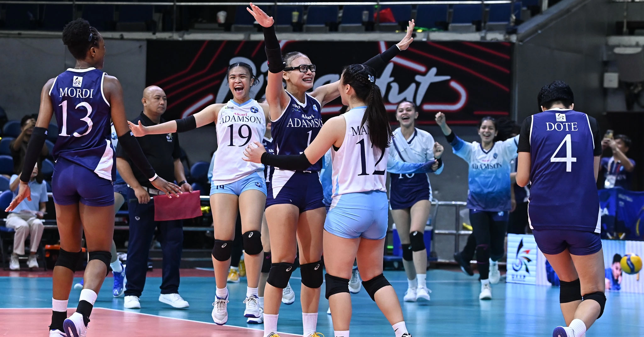 A victory shot of Adamson captain Shaina Nitura