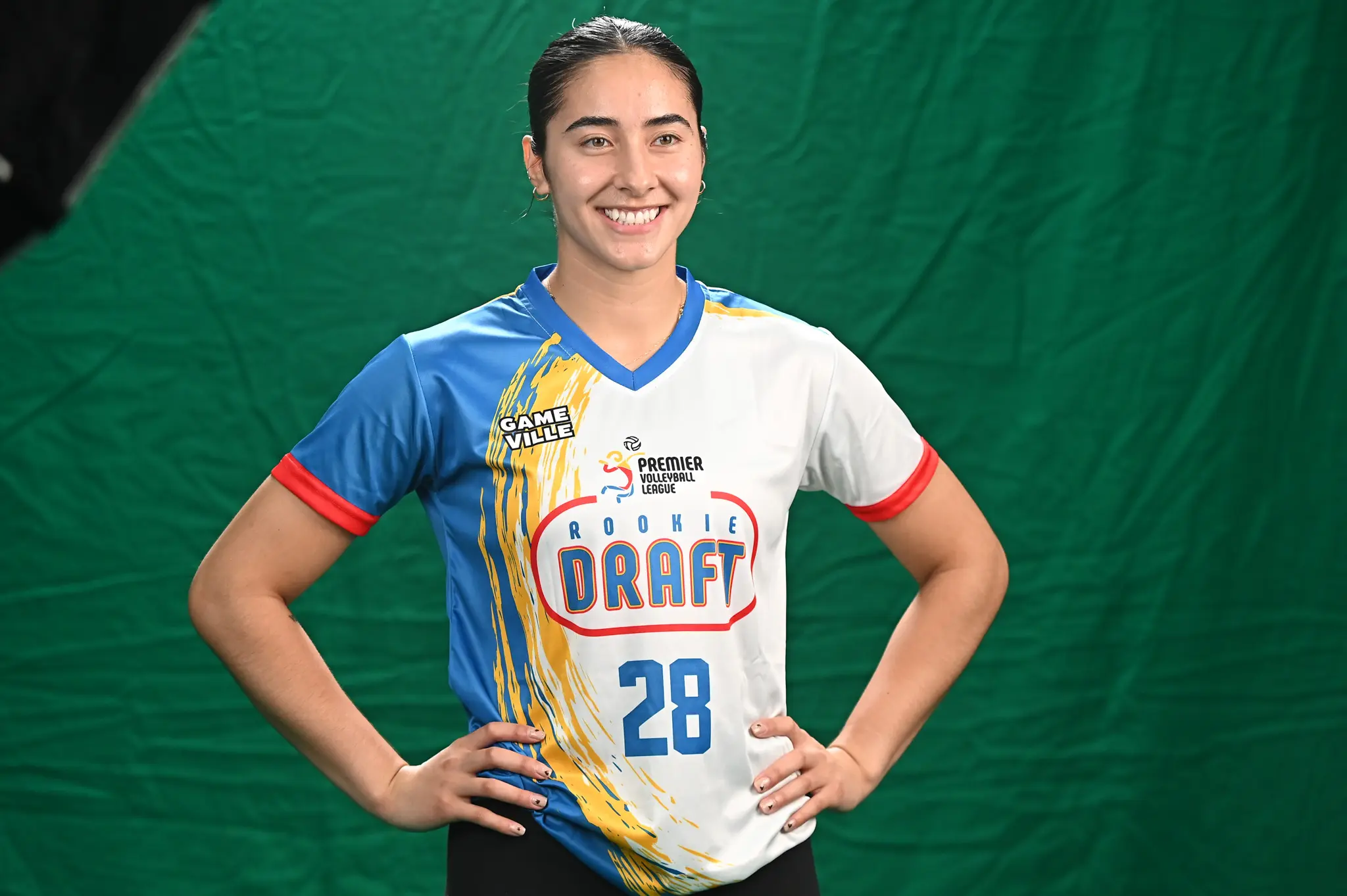 Tia Andaya gets her portrait shot taken during the PVL Draft Combine.