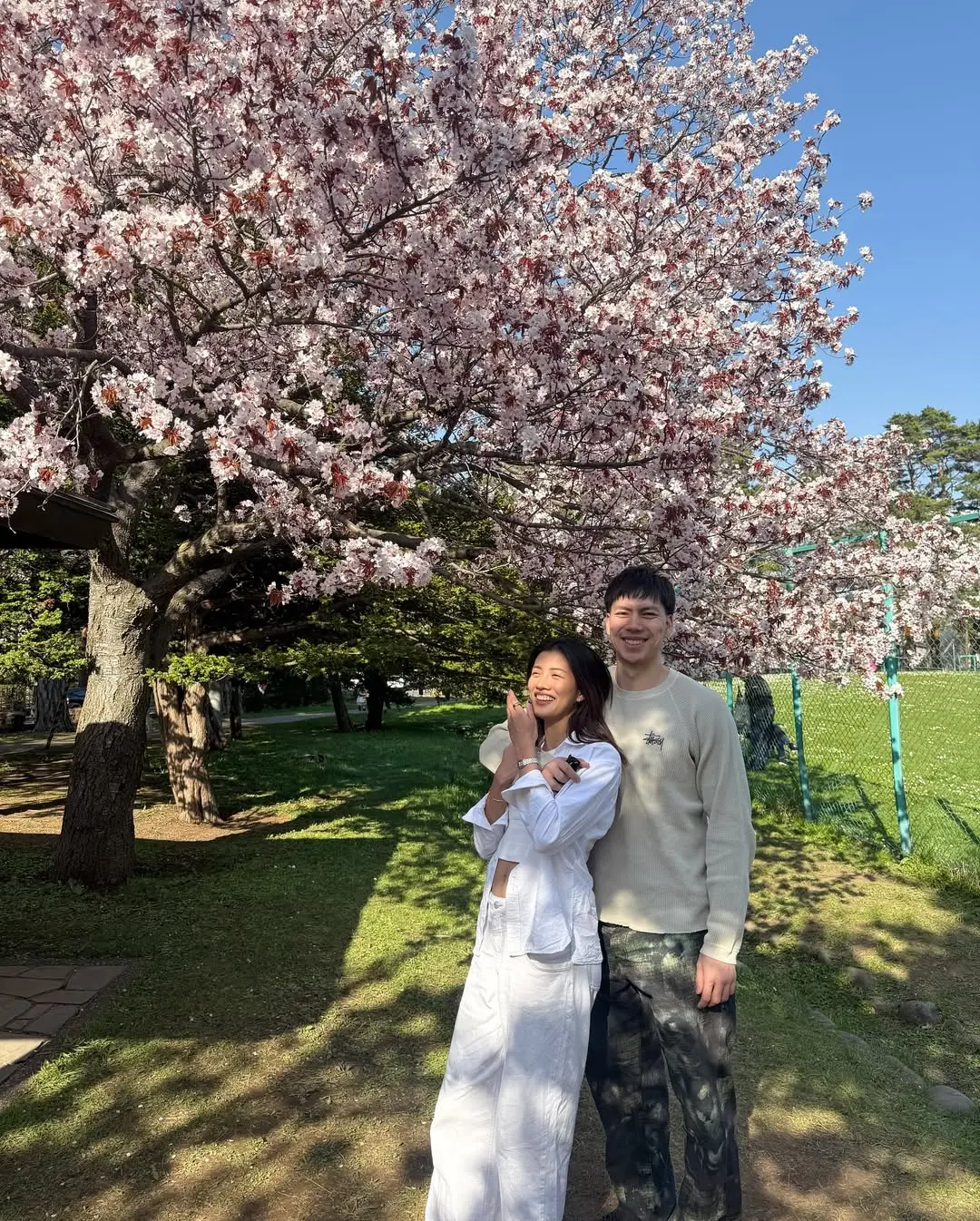 A shot of Kianna Dy with partner Dwight Ramos in Sapporo