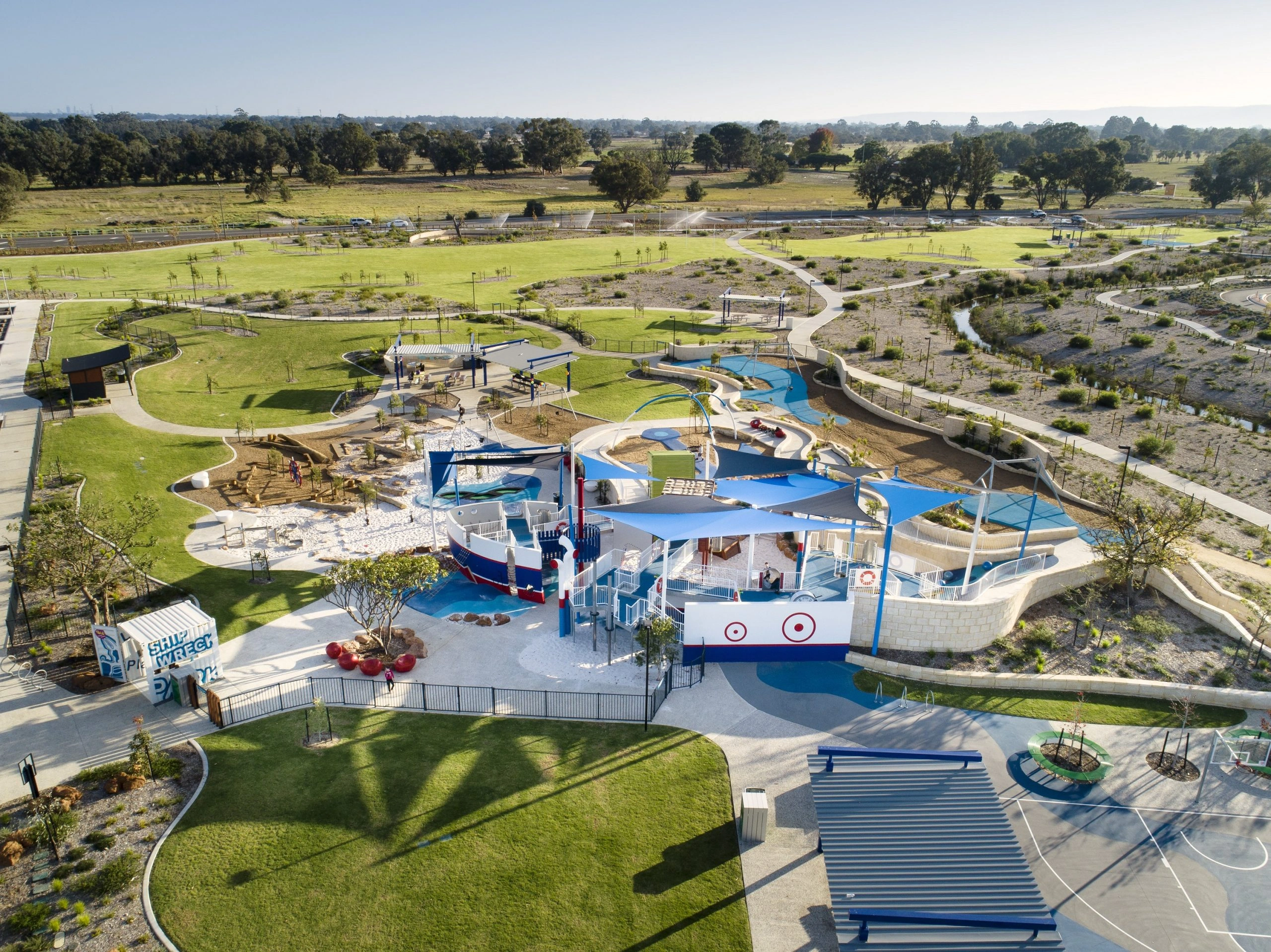 view of adventure playground and splash park