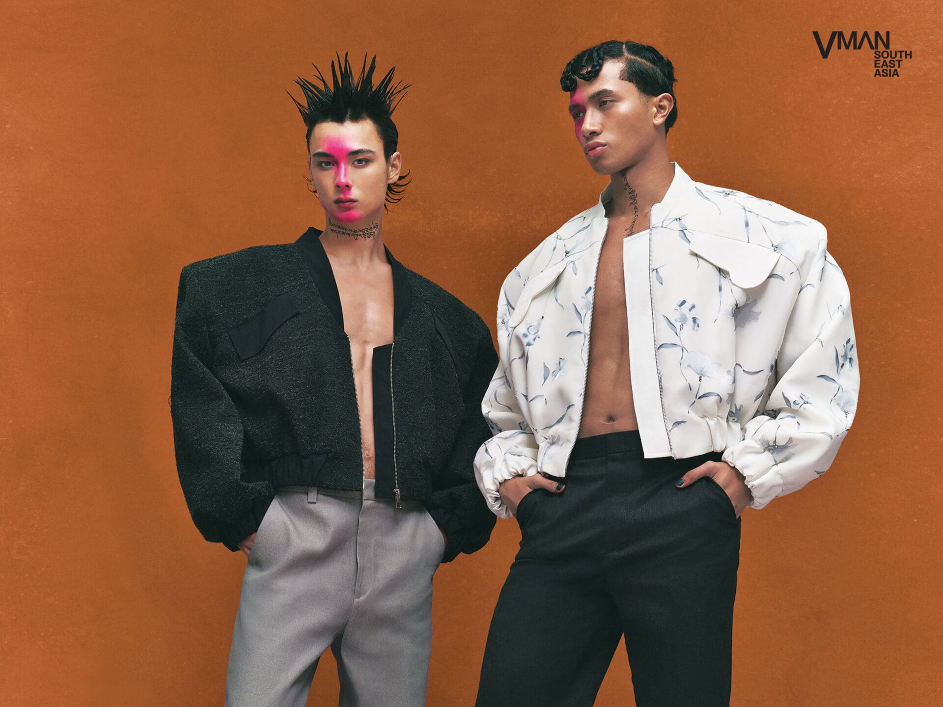 Eugene and Jubei wear all clothing KONG LABEL