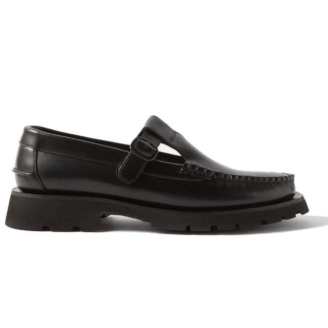 Hereu Alber Sport Leather T-Strap Loafers