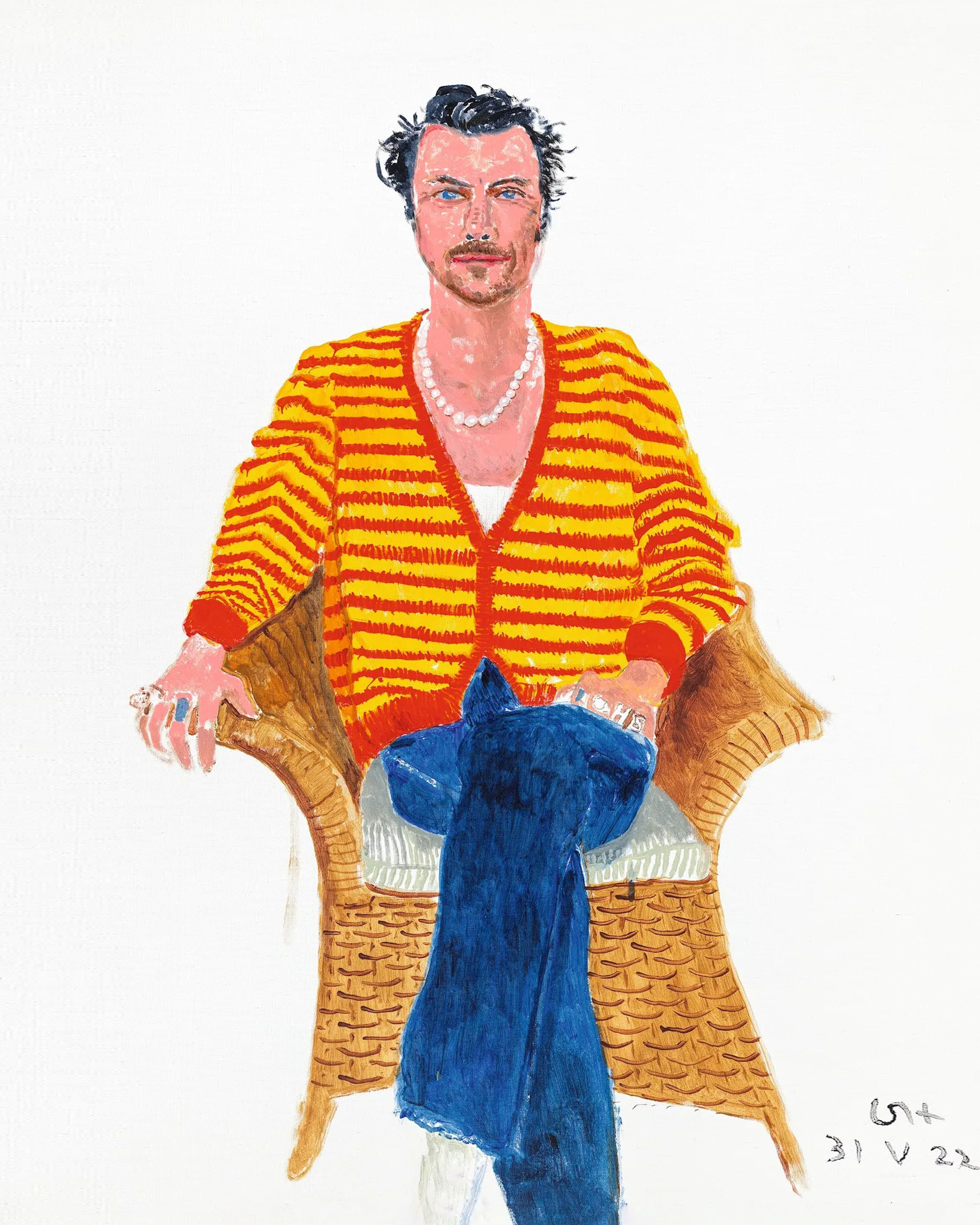Harry Styles David Hockney Portrait Drawing