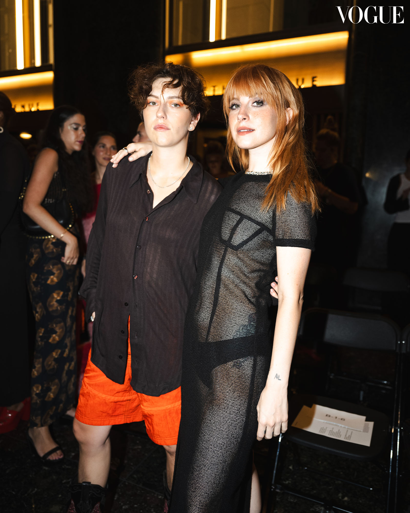 King Princess and Haley Williams at Eckhaus Latta Spring 2024 at New York Fashion Week.