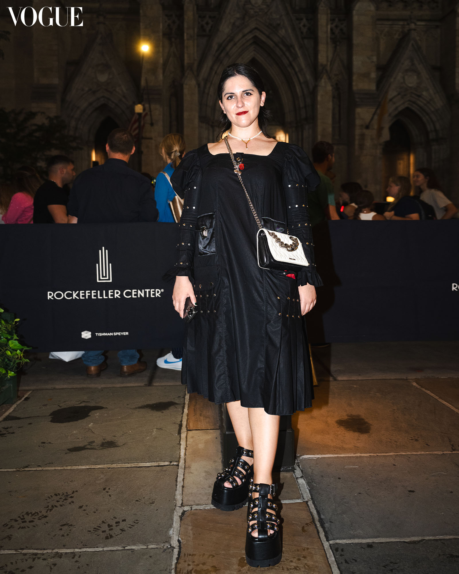 Steff Yotka at Eckhaus Latta Spring 2024 at New York Fashion Week.