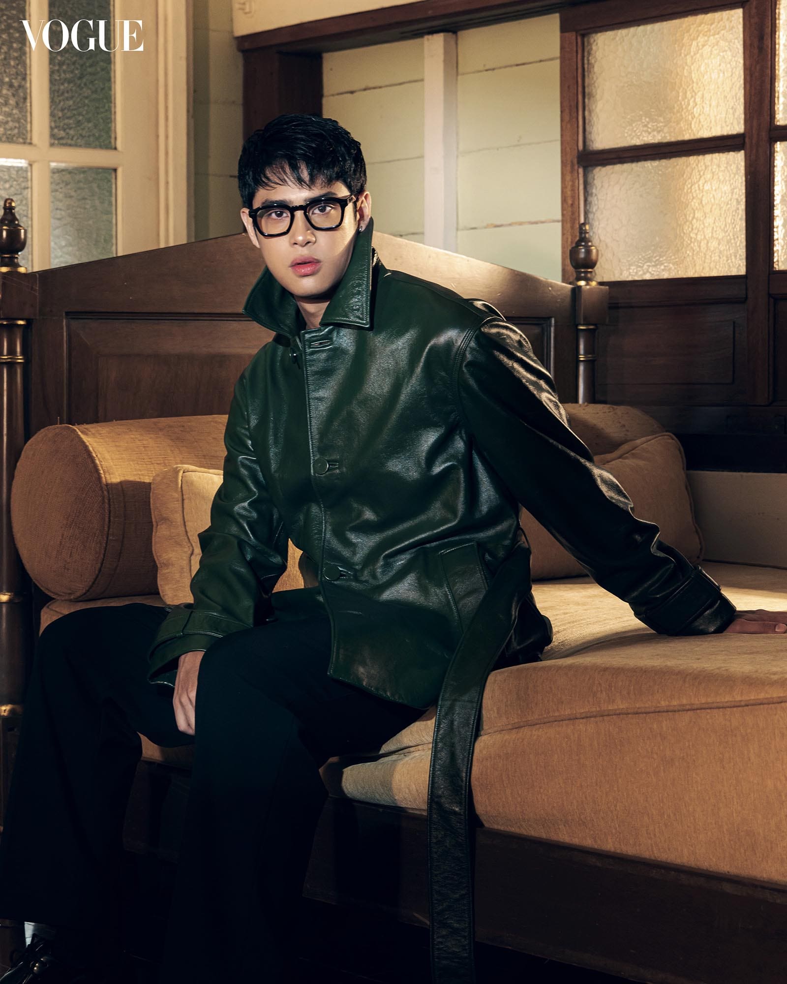 Donny Pangilinan Vogue Philippines cover Gucci green leather jacket