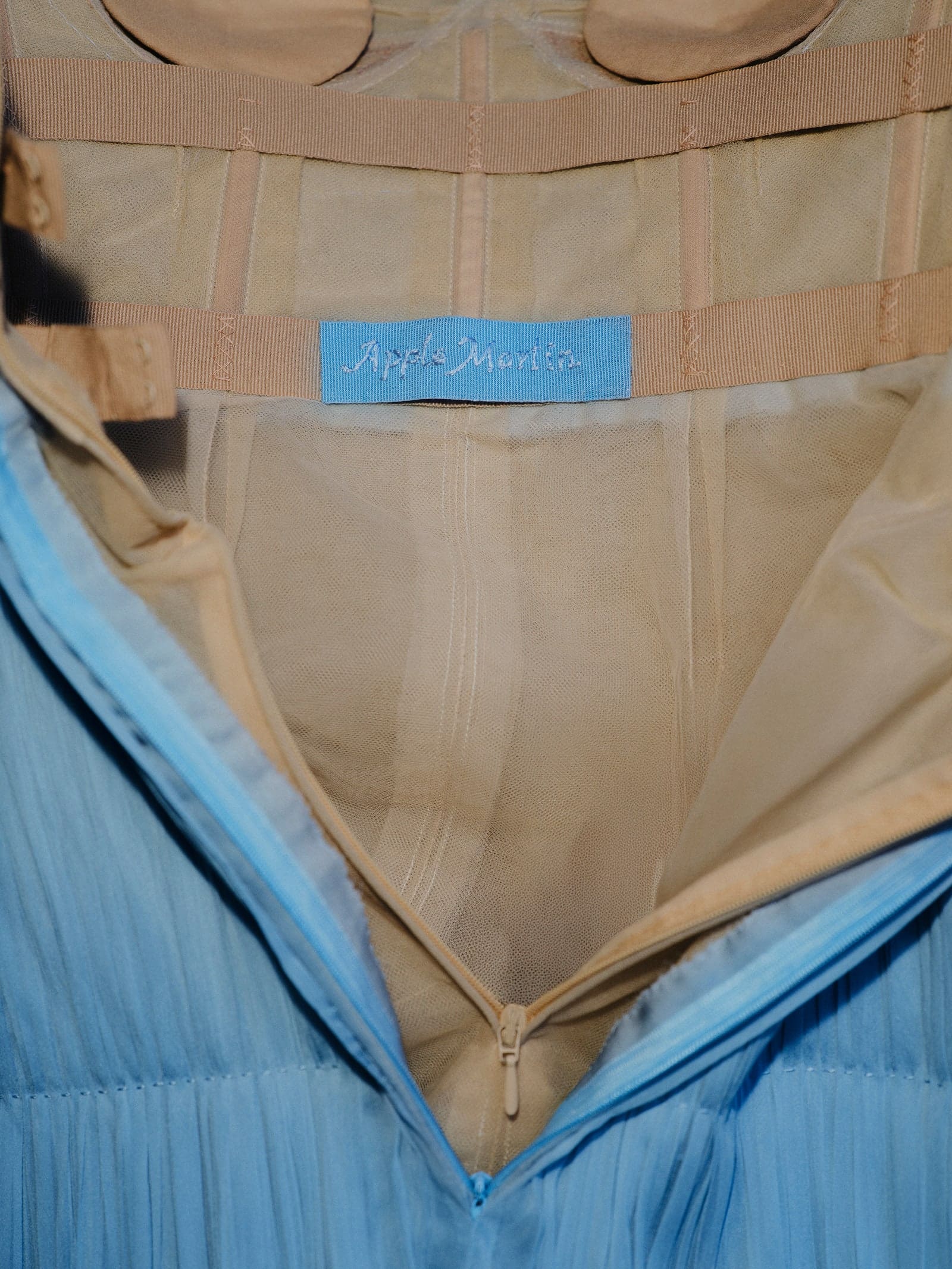 apple martin valentino blue gown