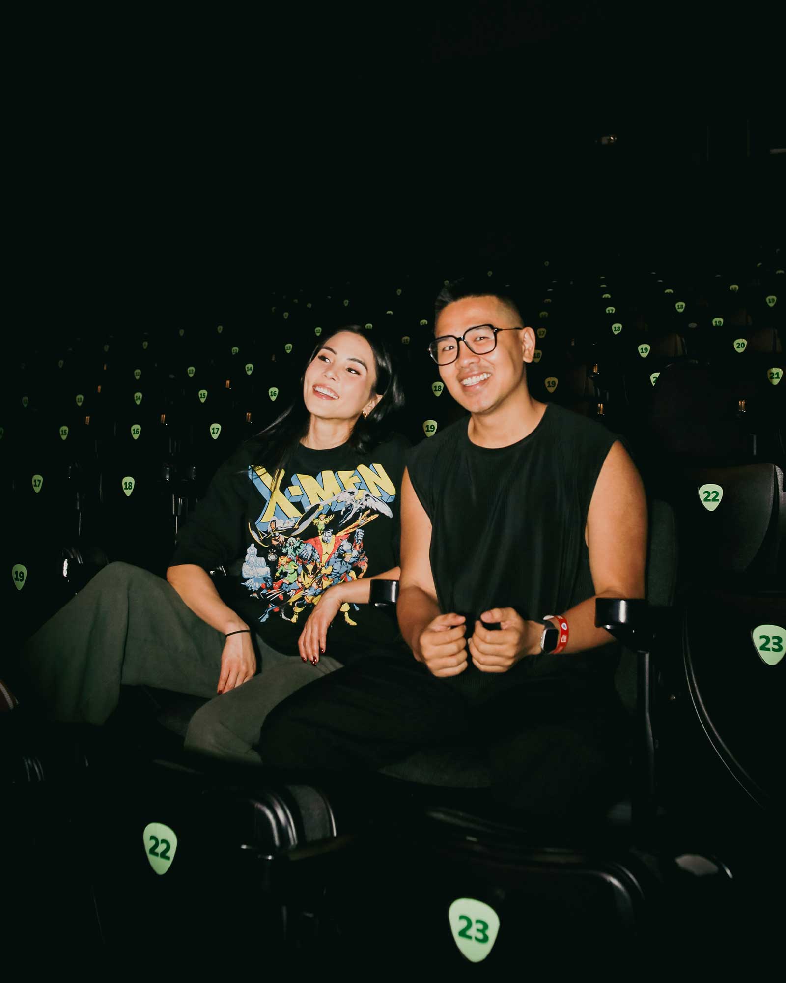 Comedian Anna Akana and Baus Rufo photographed together.