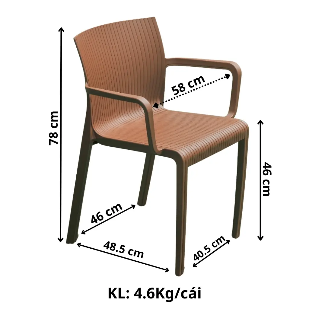 TM17 size.webp Kích thước ghế sóng có tay vịn TM17