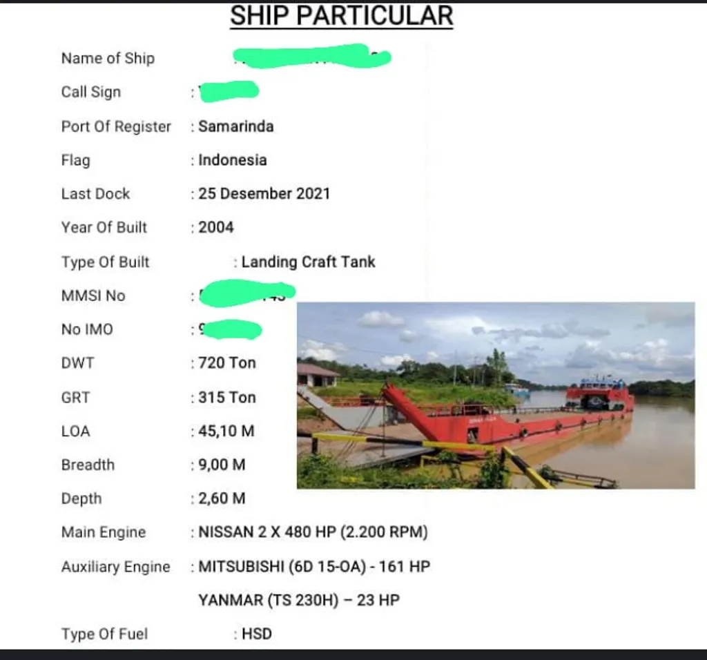 Kapal LCT 45.1 Meter Tahun 2009